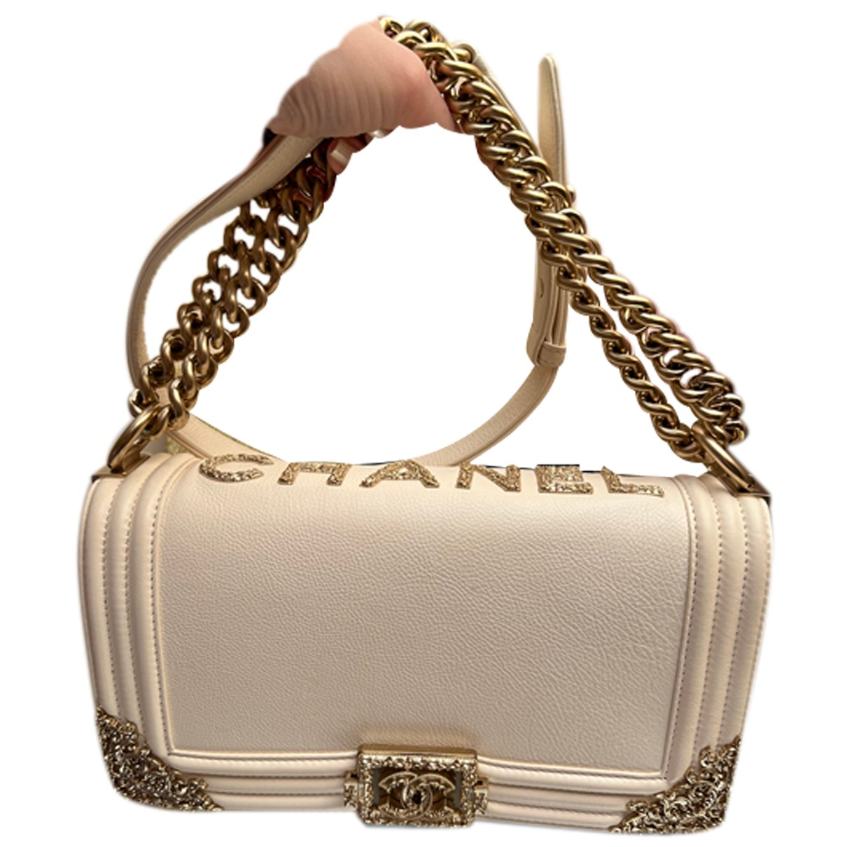 Boy leather crossbody bag Chanel Beige 